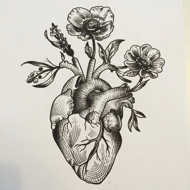 Drawing Of A Heart with Flowers Pin by Tanara Guthrie On Piercings and Tattoos Tattoos Tattoo