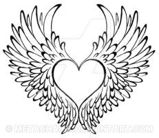 Drawing Of A Heart with Wings 112 Best Angel Wing S Surrounding A Heart Memorial Tattoo S for My