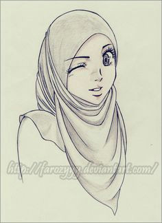 Drawing Of A Hijab Girl Sketches Of Hijab Girls Google Search Sketches Hijab