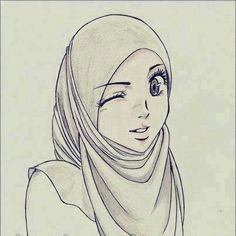 Drawing Of A Hijab Girl Sketches Of Hijab Girls Google Search Sketches Hijab