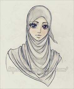Drawing Of A Hijab Girl Sketches Of Hijab Girls Google Search Sketches Hijab