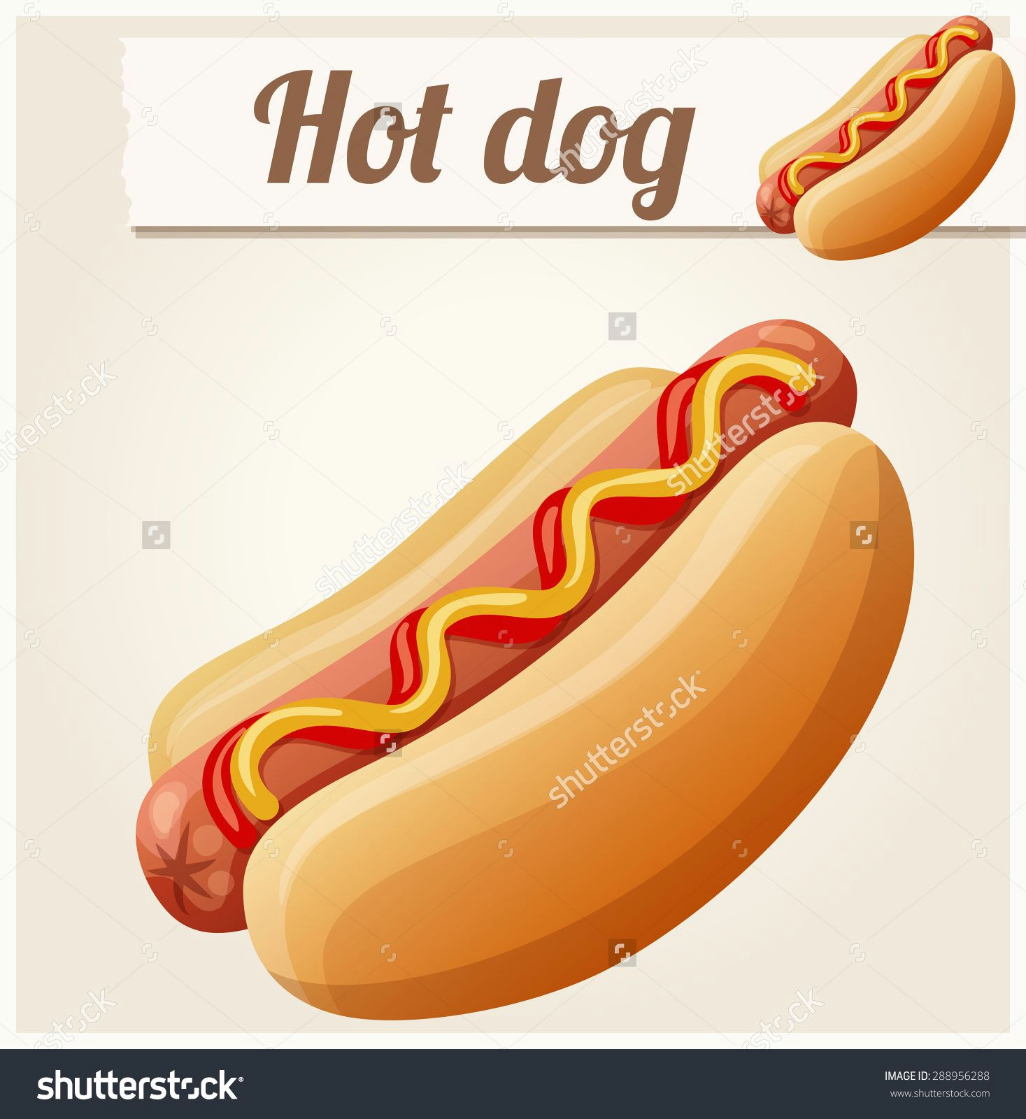 Drawing Of A Hot Dog Hot Dog Detailed Vector Icon Series Of Food and Drink and