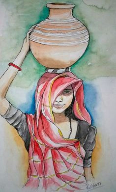 Drawing Of A Indian Girl 47 Best Indian Women Images Pen Watercolor Hindu Art India Art