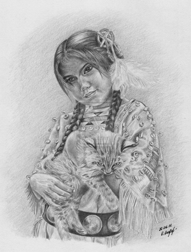 Drawing Of A Indian Girl Native American Indians Native American Girl by Worldinsideart On