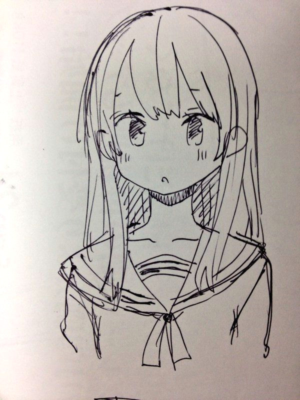 Drawing Of A Jealous Girl as Simple as Beautiful Anime Girls