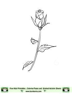 Drawing Of A Long Stem Rose Long Stem Rose Tattoo Spine Blackwork Google Search