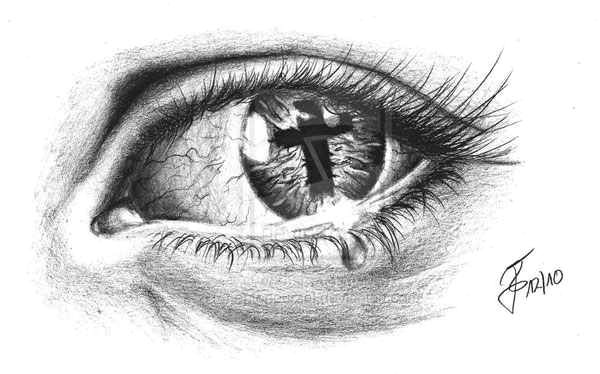 Drawing Of A Man S Eye Eye Tattoo with Cross Reflection Ink I Like Tattoos Tattoo