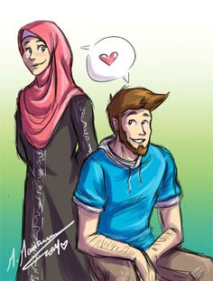 Drawing Of A Muslim Girl 187 Best Muslim Cartoon Couples Images In 2019 Marriage In islam