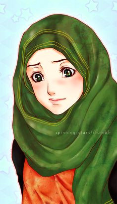 Drawing Of A Muslim Girl 2863 Best Muslim Anime Images In 2019 Line Sticker Doodle Doodles