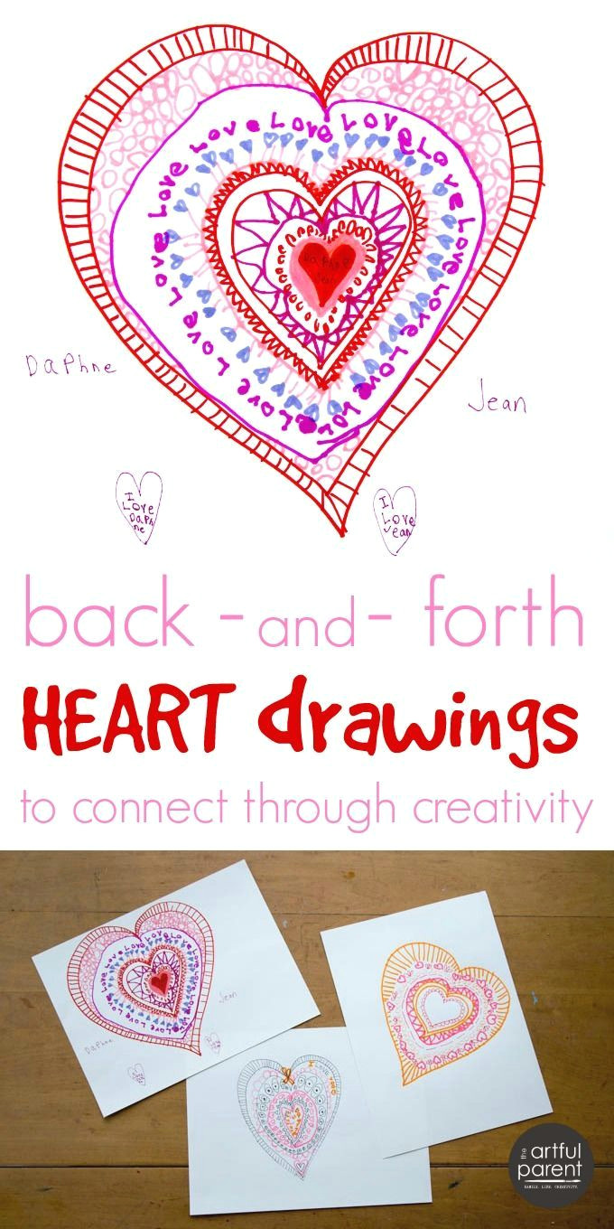 Drawing Of A Pink Heart A Simple Heart Drawing Activity to Connect with Your Kids with
