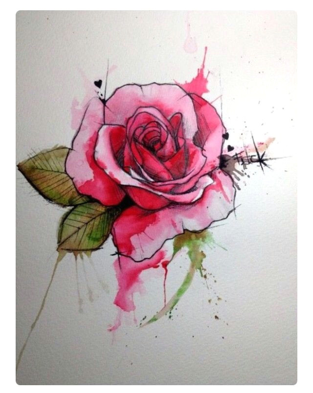 Drawing Of A Pink Rose Pin by Elizabeth Pea A On Piercings Ink 3 Pinterest Tattoos