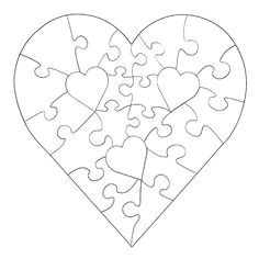 Drawing Of A Puzzled Heart 30 Best Puzzles Images Paper Puzzle Piece Template Puzzle Pieces