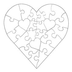 Drawing Of A Puzzled Heart 30 Best Puzzles Images Paper Puzzle Piece Template Puzzle Pieces