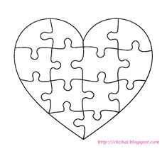Drawing Of A Puzzled Heart 30 Best Puzzles Images Paper Puzzle Piece Template Puzzle Pieces