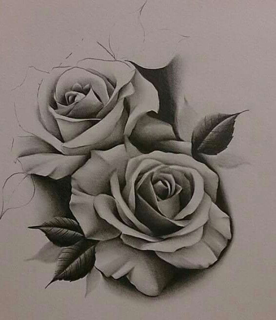 Drawing Of A Realistic Rose Wudey213 Stencils Tatto
