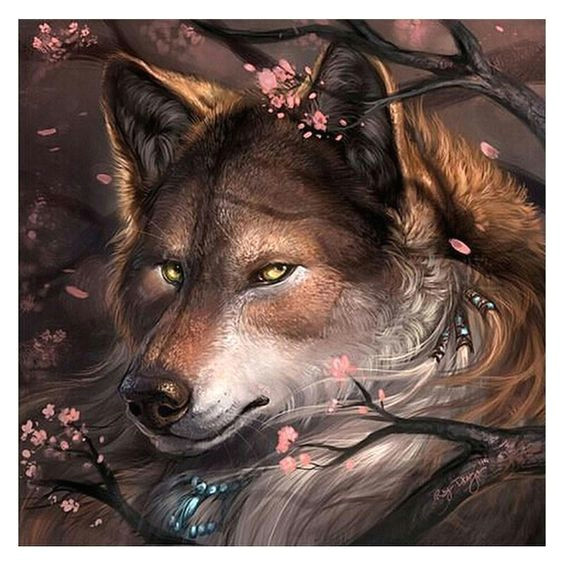 Drawing Of A Red Wolf 5d Diy Diamond Painting Brown Wolf Drawing Craft Kit Projects to