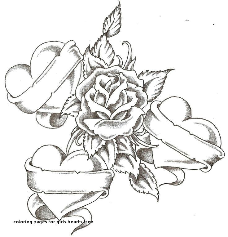 Drawing Of A Rose and Heart Coloring Pages Of Roses and Hearts New Vases Flower Vase Coloring