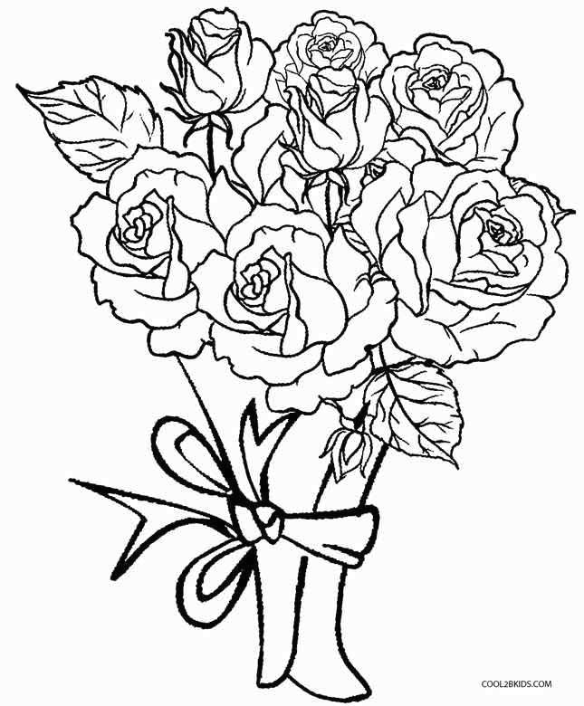 Drawing Of A Rose Bush Coloring Pages Of Roses and Hearts New Vases Flower Vase Coloring