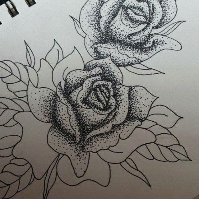 Drawing Of A Rose Leaf Daniisphotographyart Tattoo Tattoos Tats Tat Dots Dot Doodle