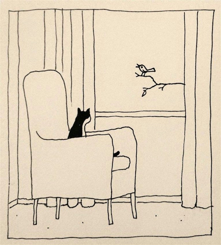 Drawing Of A Sad Cat Franco Matticchio 1957 to Present Italian In 2019 Cat Cat Art