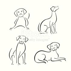 Drawing Of A Simple Dog 32 Best Easy Sketches Images Dog Silhouette Dog Drawing Simple