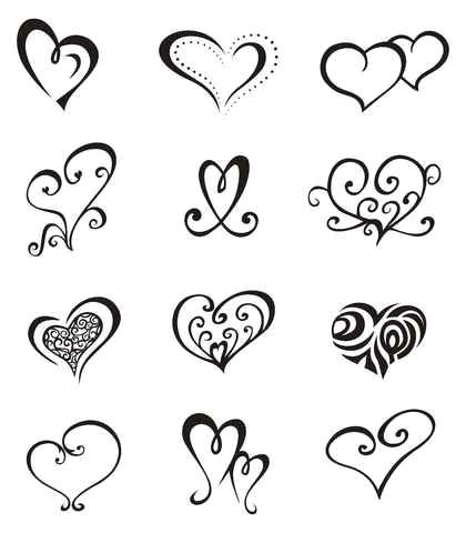 Drawing Of A Simple Heart Girly Tattoos Permanent Stamps Heart Tattoo Designs Tattoo