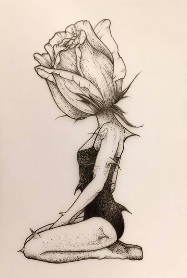 Drawing Of A Single Rose La Bigotta Illustration One Drawings Art Art Drawings