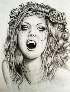 Drawing Of A Vampire Girl 142 Best Goth Coloring Page Images Pencil Drawings Sketches