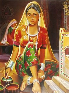 Drawing Of A Village Girl 216 Best Indian Beauty 2 Images Indian Art Indian Paintings