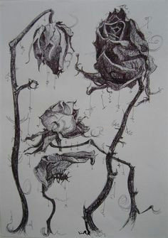 Drawing Of A Wilting Rose 73 Best Dead Flowers Images Flower Art Botanical Art Dying Flowers