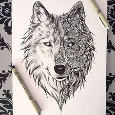 Drawing Of A Wolf Face 33 Best Tattoos for Men Tribal Wolf Sketches Images Drawings