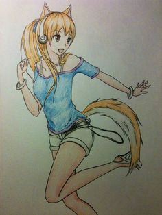 Drawing Of A Wolf Girl 94 Best Anime Werewolf Girls Images Anime Art Drawings Manga Anime
