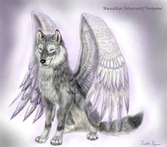 Drawing Of A Wolf with Wings Wolves with Wings
