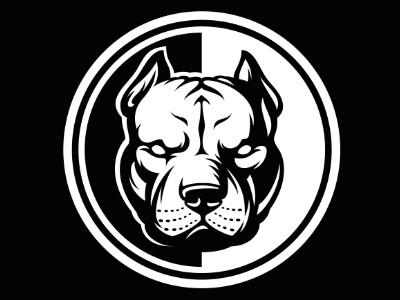 Drawing Of An Angry Dog Pitbull In 2019 Sticker Pitbulls Drawings Logo Design