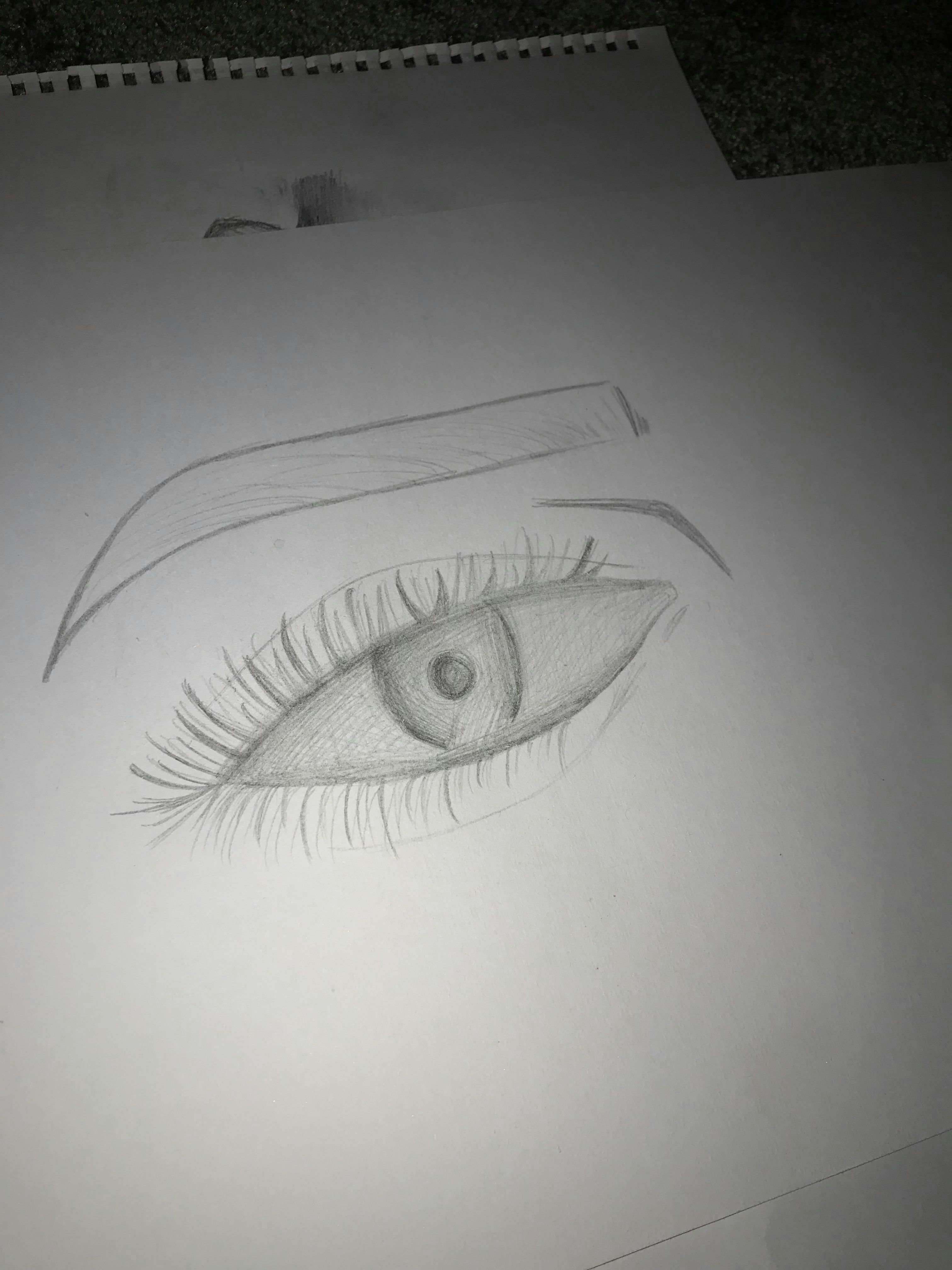 Drawing Of An Old Eye Eye Eyebrow Sketch by 14 Yr Old Snr X Drawing X Pinterest