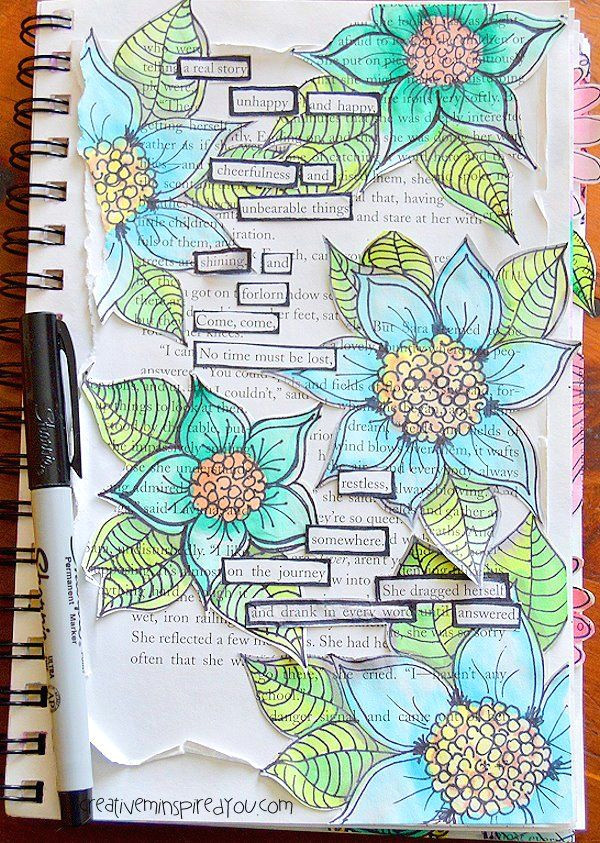 Drawing Of Blue Flowers Beginning Your Art Journal Art Journal Pinterest Art Journal