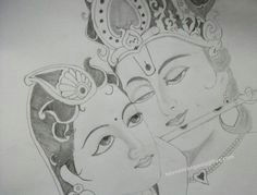 Drawing Of Cartoon Krishna Radha Krishna Pencil Sketch Hindu Art Krishna Krishna Drawing