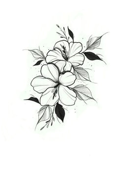 Drawing Of Corner Flower Floral Tattoo Design Drawing Beautifu Simple Flowers Body Art