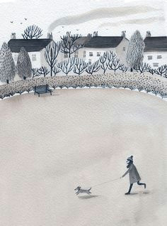 Drawing Of Dog Walker 358 Best Dog Art Dog Illustration Images Drawings Dog Art Dog