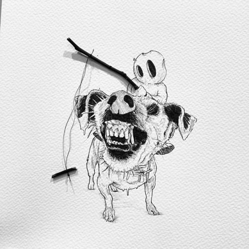 Drawing Of Dogs Teeth Art Artwork Illustration Black Pen Ink Instaart Instahub