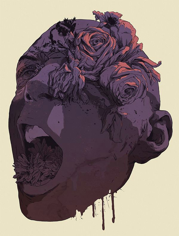 Drawing Of Dying Rose A Death by Natural Causes by Rafael Pereira Via Behance Drawings