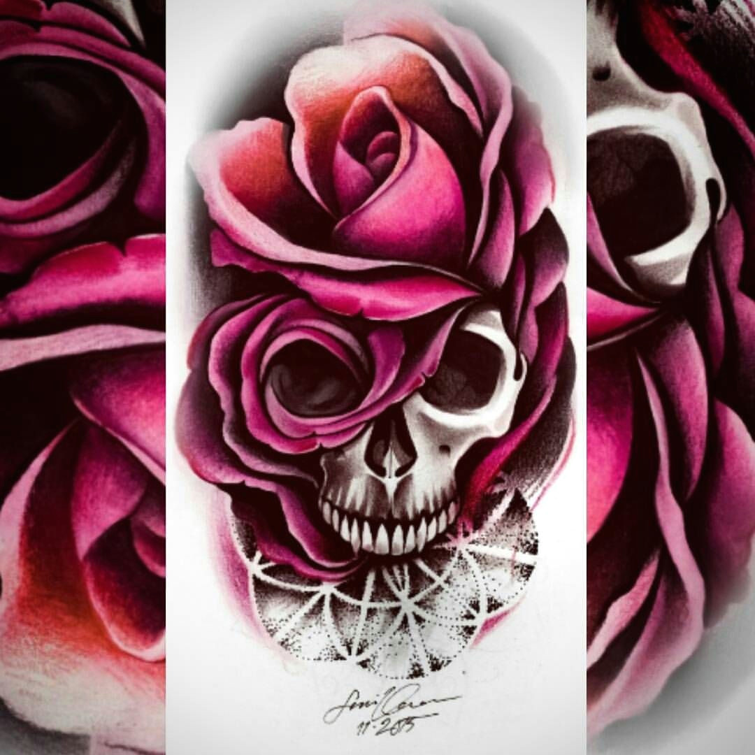 Drawing Of Dying Rose Vapaa Kuva Mandala Representing the Universe Skull the Symbol Of