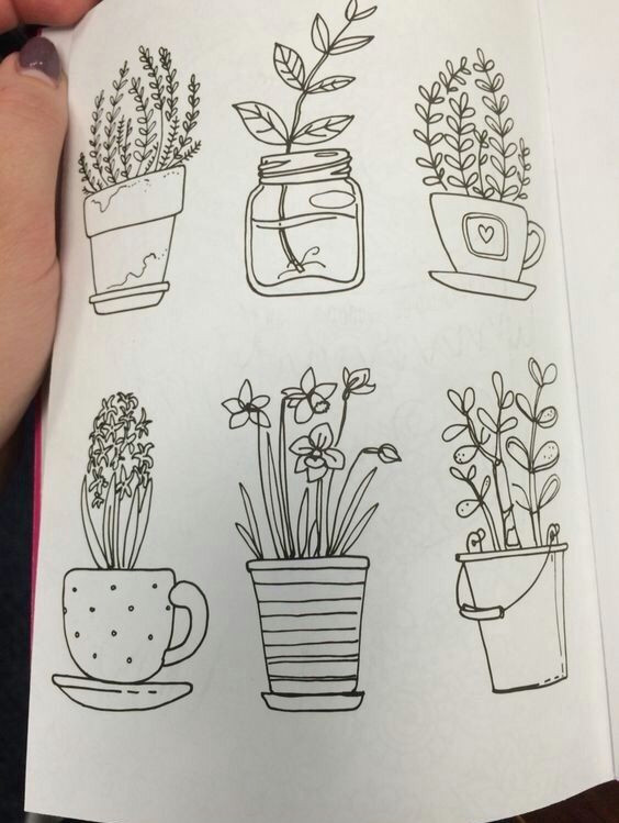 Drawing Of Easy Flower Pot Pin by Julie Cessna On Doodle Flowers Doodles Drawings Flower