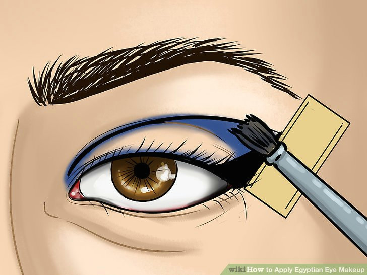 Drawing Of Eye Brown How to Apply Egyptian Eye Makeup with Pictures Wikihow