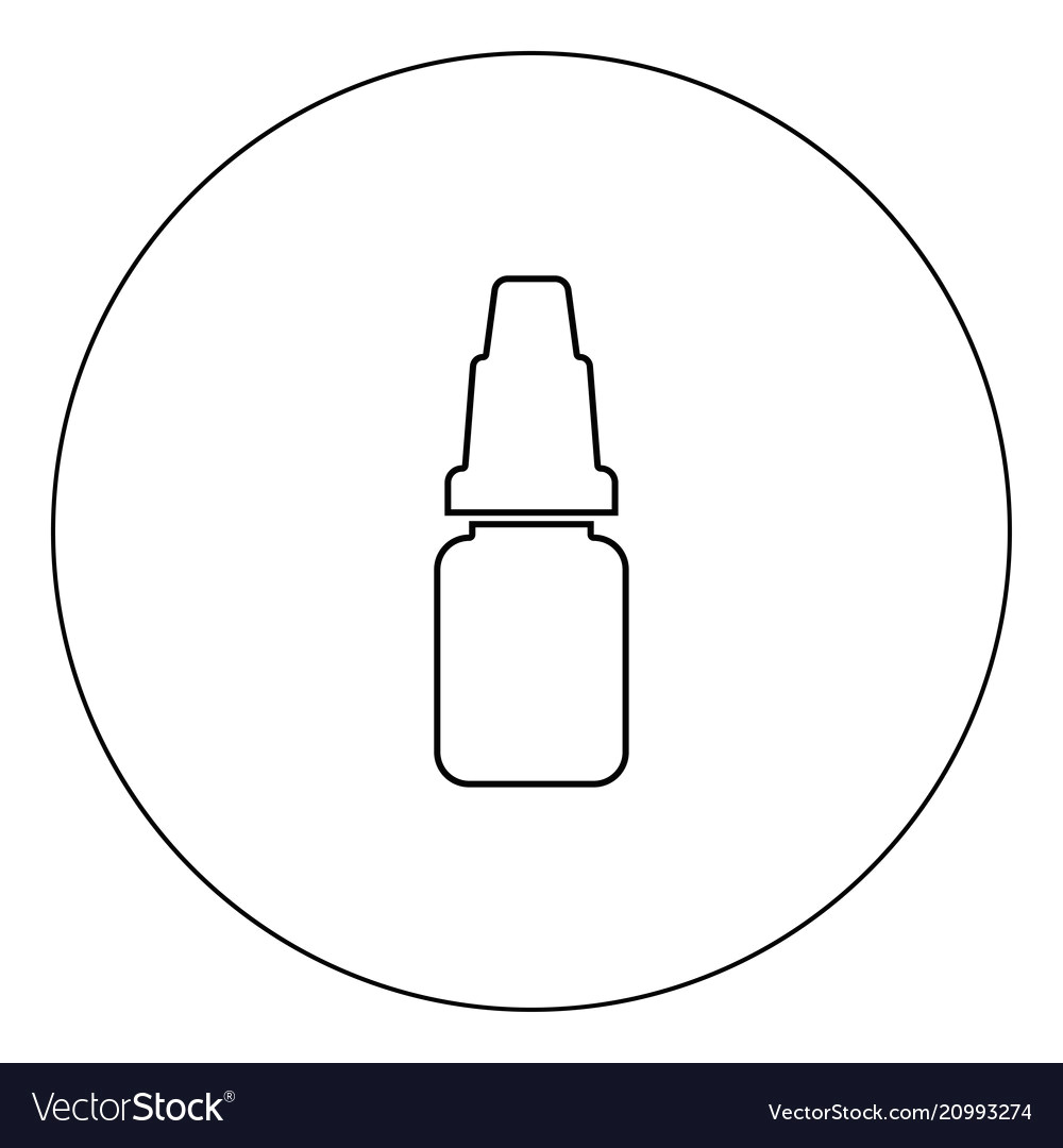 Drawing Of Eye Drops Eye Drops Icon Black Color In Circle Royalty Free Vector