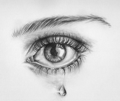 Drawing Of Eyes In Pen Pencil Sketch Of Eye Crying Drawings Drawings Art Drawings