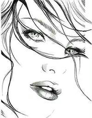 Drawing Of Female Eye Female Face Sketch Image Female Face Sketch Picture Code Art