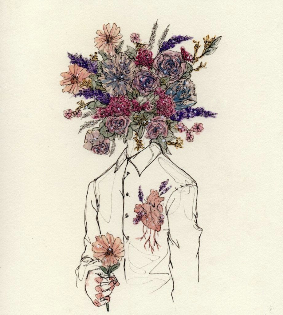 Drawing Of Flower Bucket Love and Freedom Sebastiane Art Drawings Illustration Art