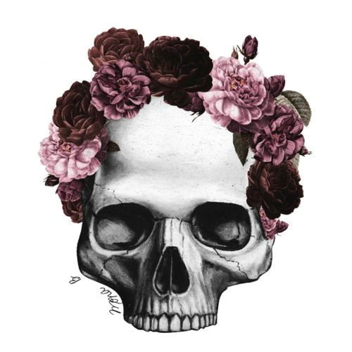 Drawing Of Flower Crown Purple Flower Crown Skull Sugar Skulls Pinterest Flower Crowns