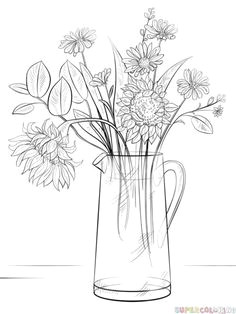 Drawing Of Flower Pot Step by Step 61 Best Art Pencil Drawings Of Flowers Images Pencil Drawings